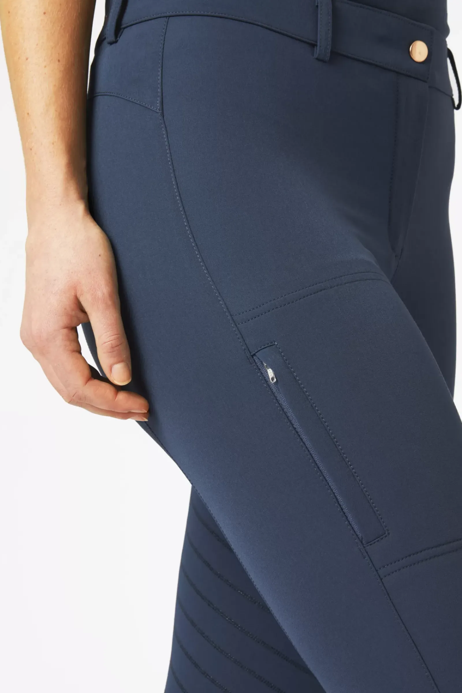 * Anna Naisten Kokopaikkaiset Ratsastushousut Silikonipainatuksilla Ja Kannykkataskulla