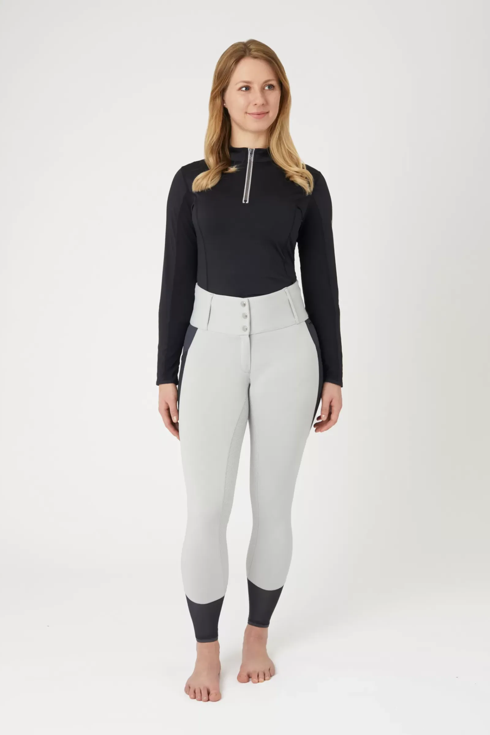 * Ebba Naisten Kokopaikkaiset Ratsastushousut Verkkomateriaalilla