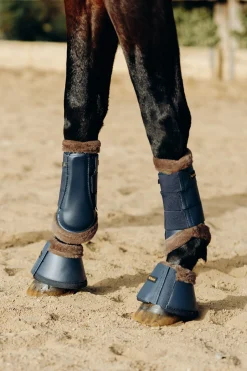 New * Houston Hivutussuojat Tekoturkisvuorella Dark Navy