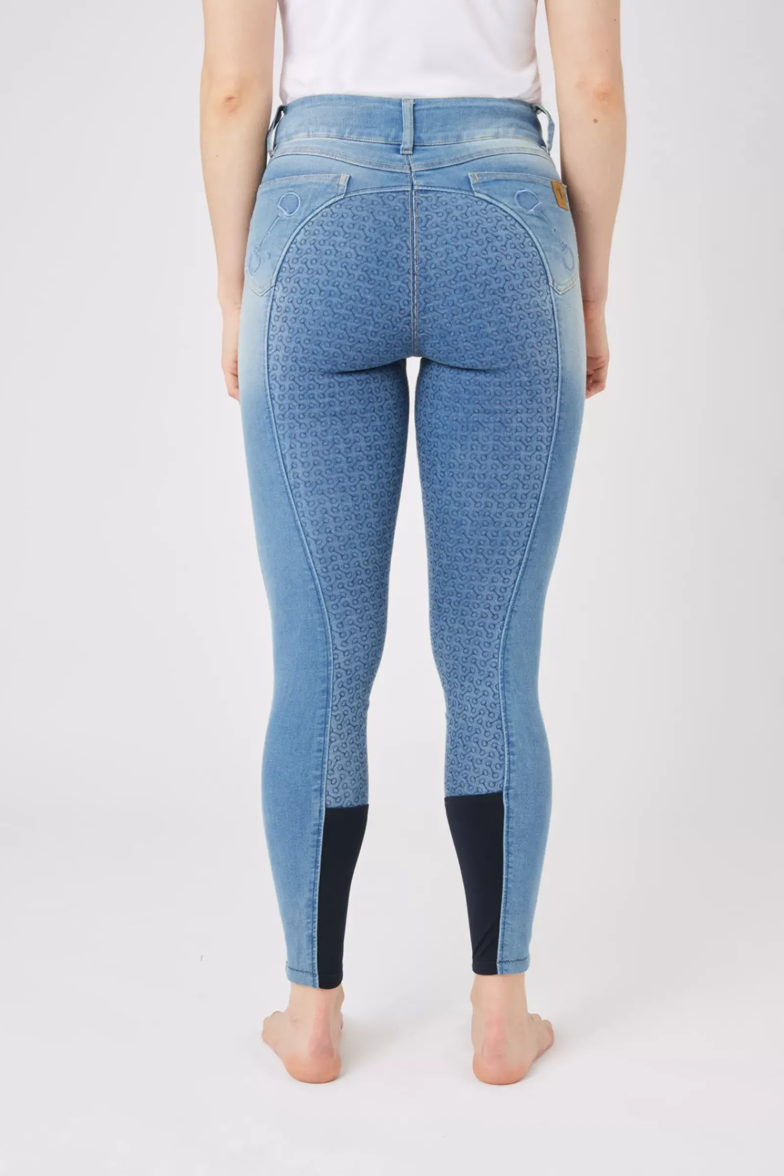 * Kaia – Naisten KorkeaVyötaroiset Farkkuratsastushousut Silikonipainetuilla Kokopaikoilla