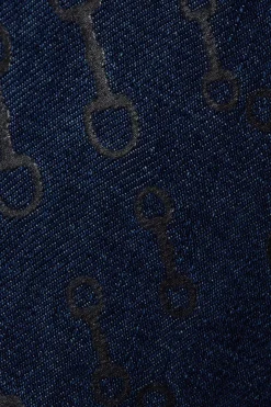 * Kaia Denim Kokopaikkaiset Ratsastushousut Silikonipainatuksilla Ja Kristallisomisteilla