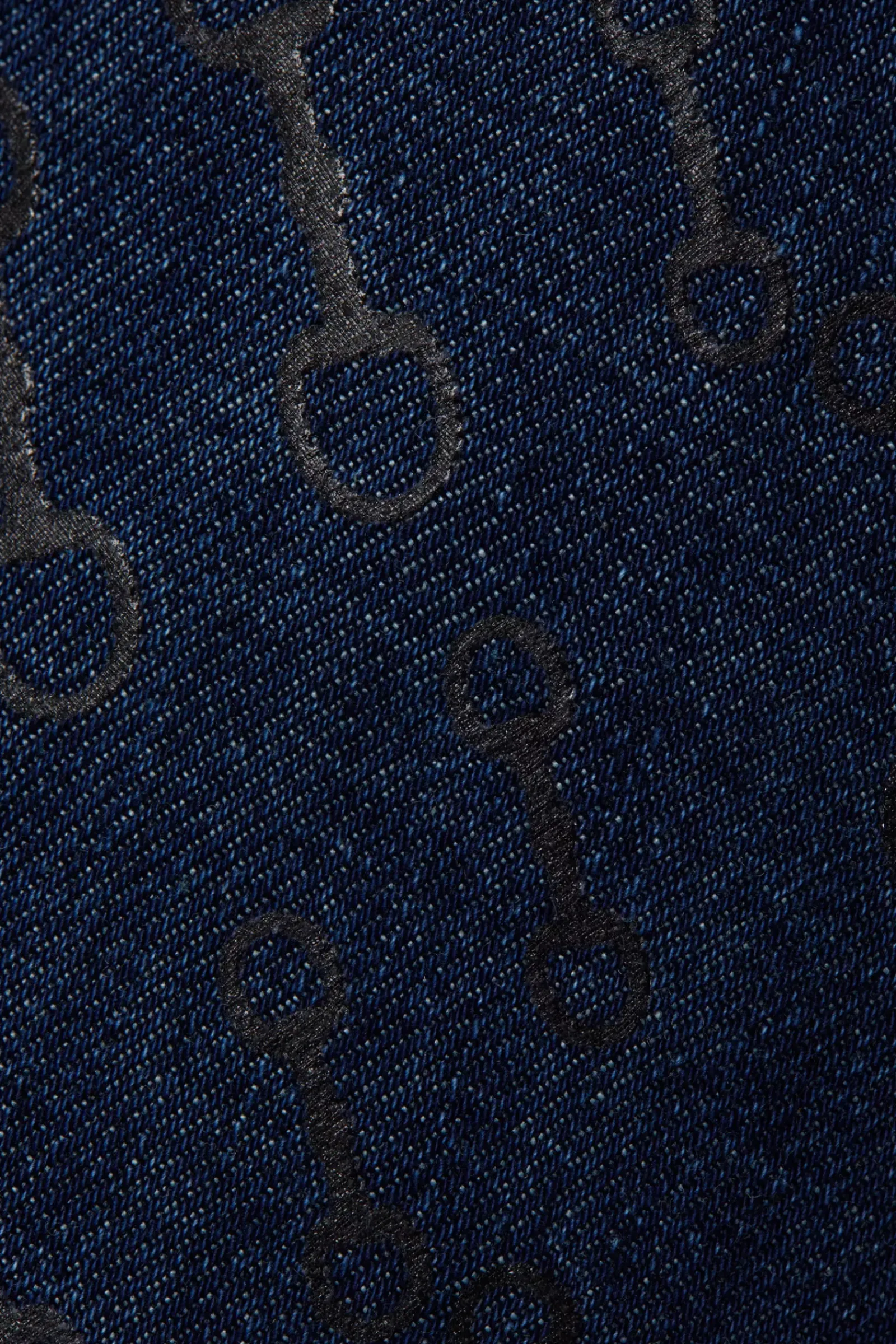 * Kaia Denim Kokopaikkaiset Ratsastushousut Silikonipainatuksilla Ja Kristallisomisteilla