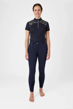 * Kaitlin Naisten Kokopaikkaiset Ratsastushousut Kukkapainatuksilla