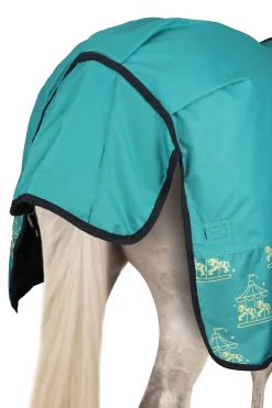 Outlet * Magic Carousel Pony Ulkoloimi Fleecevuorella Green Blue Slate