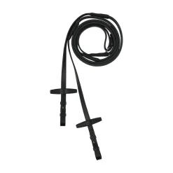 Hot * Muswell Nahkaohjat Kumivahvikkeilla Musta