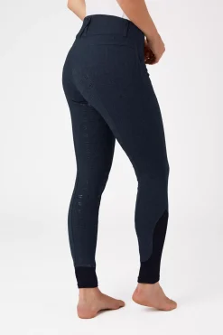 * Naisten Farkkuratsastushousut Korkealla Vyötarolla Ja Silikonipainatetuilla Kokopaikoilla