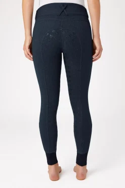 * Naisten Farkkuratsastushousut Korkealla Vyötarolla Ja Silikonipainatetuilla Kokopaikoilla