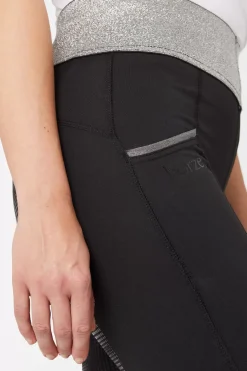 * Naisten Kokopaikkaiset Ratsastusleggingsit Silikonigripeilla Ja Glitter-Vyötarolla