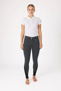 * Naisten KorkeaVyötaroiset Ratsastushousut Silikonipainatetuilla Kokopaikoilla