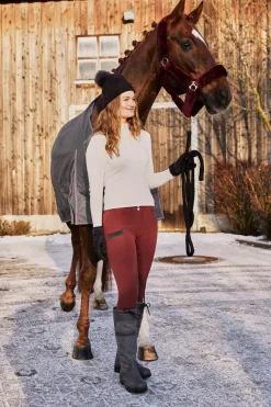 * Naisten KorkeaVyötaroiset Ratsastushousut Silikonipainatetuilla Kokopaikoilla Ja Kannykkataskulla