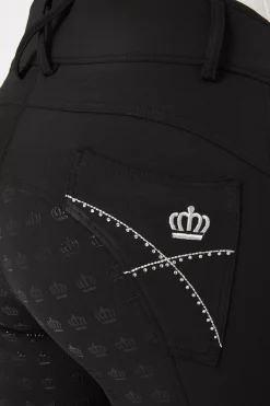 * Naisten Ratsastushousut Silikonipainatetuilla Kokopaikoilla, Brodeerauksella Ja Kristallisomisteilla