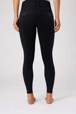 * Naisten Ratsastushousut Nahkapaikoilla Ja Kristallisomisteisilla Taskuilla