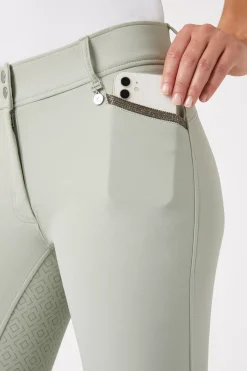 * Naisten Ratsastushousut Mikrosilikonisilla Kokopaikoilla, Kristallisomisteilla Ja Korkealla Vyötarolla