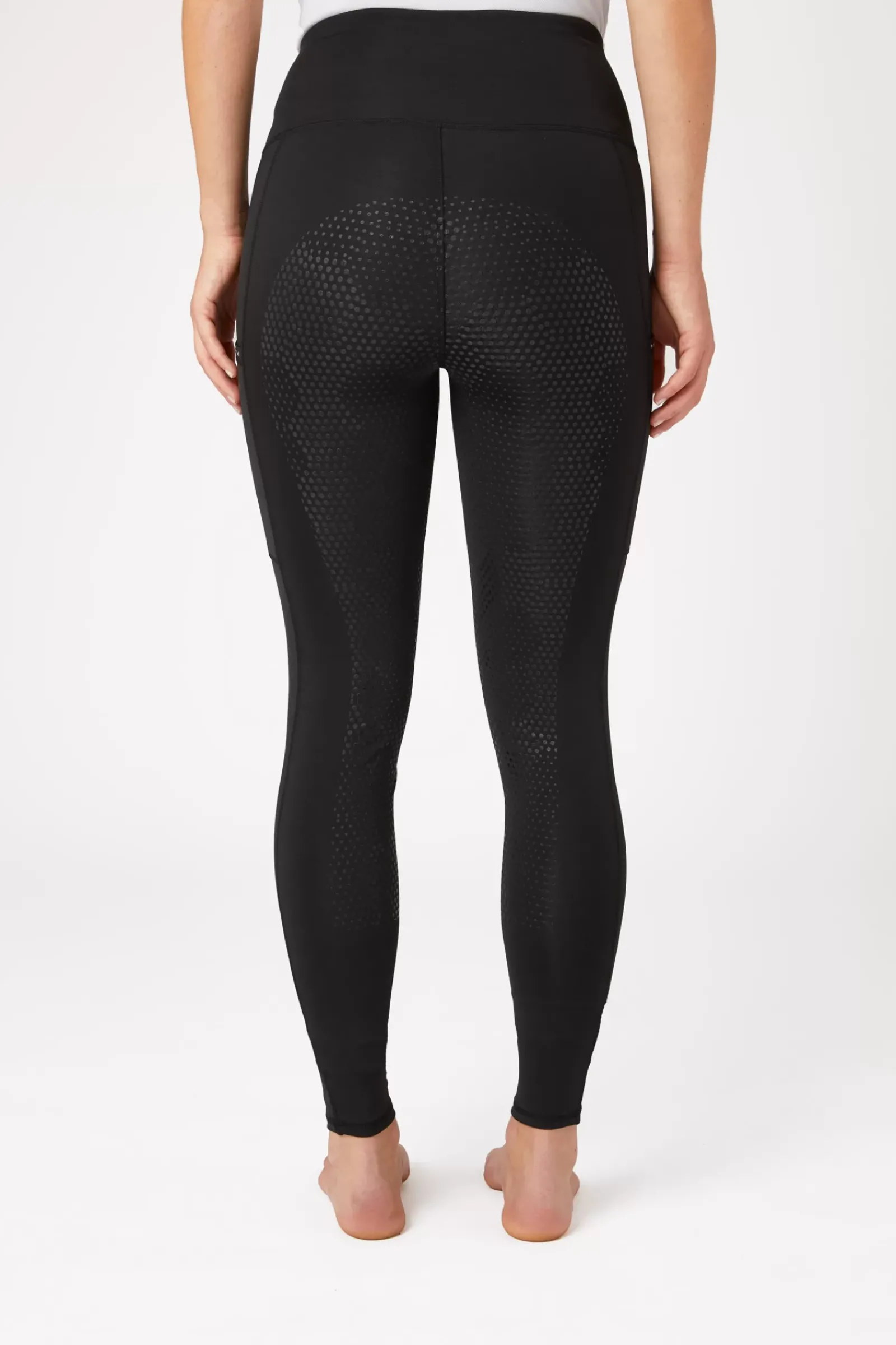 * Naisten Ratsastusleggingsit Silikonipainatetuilla Kokopaikoilla Ja Kristallisomisteisilla Taskuilla