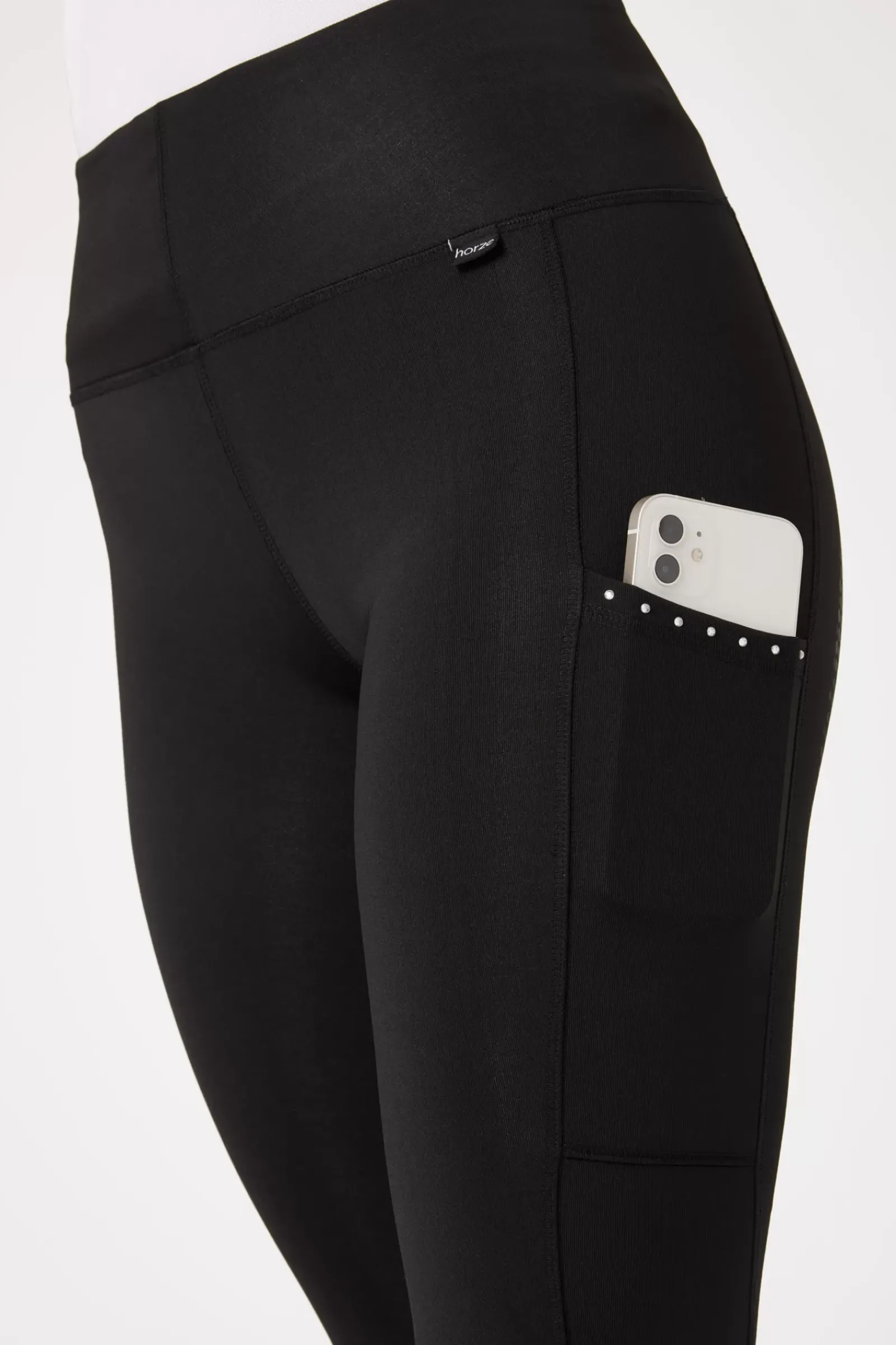 * Naisten Ratsastusleggingsit Silikonipainatetuilla Kokopaikoilla Ja Kristallisomisteisilla Taskuilla