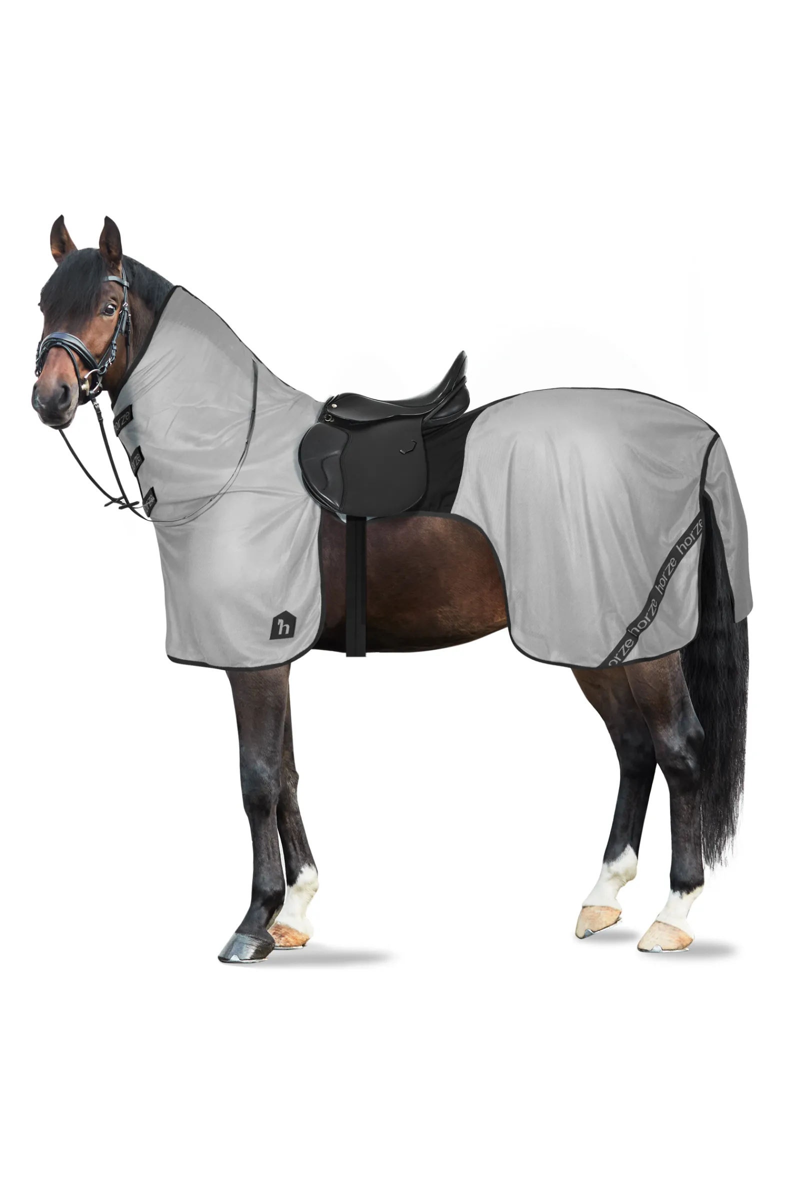 Online * Paso Fino Hyonteisratsastusloimi Irrotettavalla Kaulakappaleella Seka Uv-Suojalla Titanium Grey