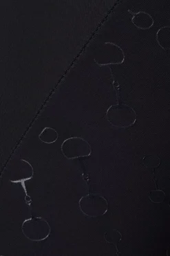 * Sagira Naisten Kokopaikkaiset Ratsastusleggingsit Silikonipainatuksilla Ja Kullanvarisilla Yksityiskohdilla