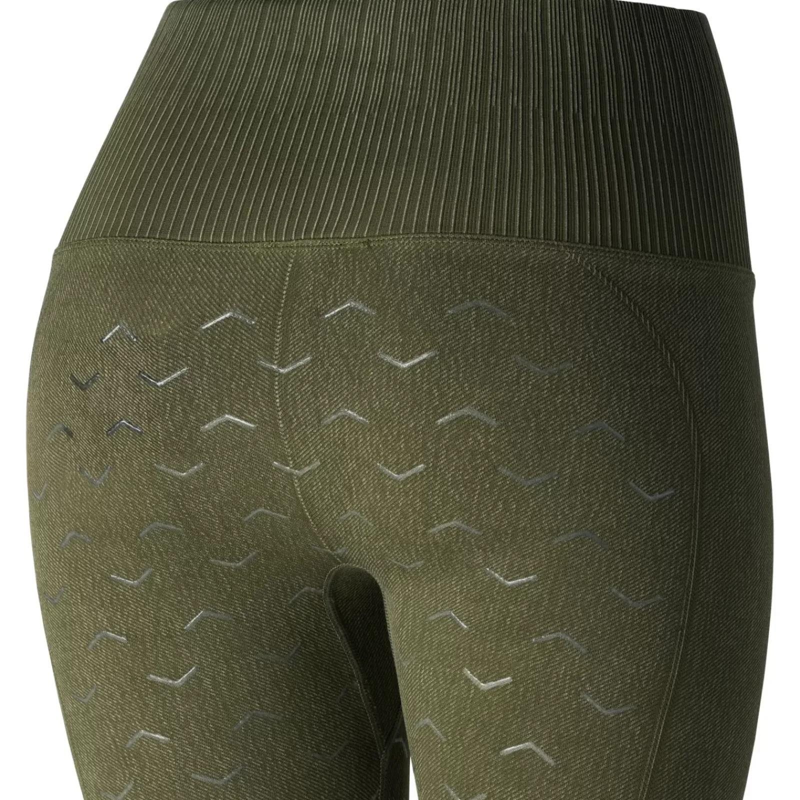 * Vanessa Denim-Look Naisten Saumattomat, Kokopaikkaiset Ratsastusleggingsit Silikonipainatuksilla