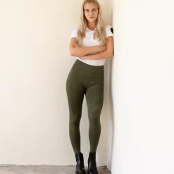 * Vanessa Denim-Look Naisten Saumattomat, Kokopaikkaiset Ratsastusleggingsit Silikonipainatuksilla