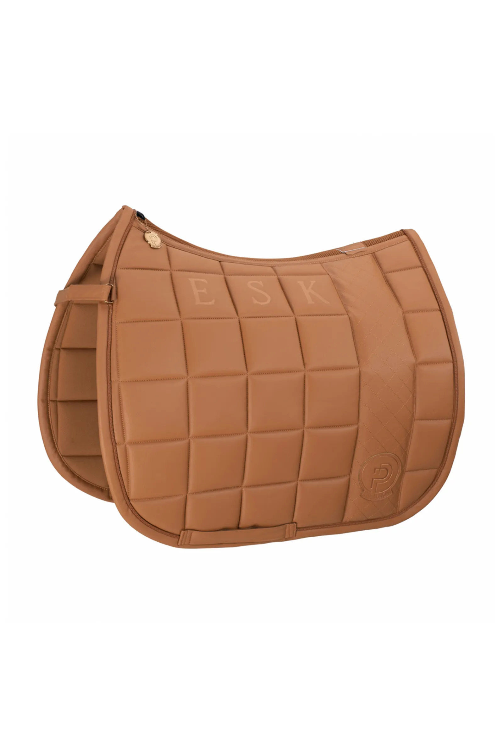 Clearance eskadron Platinum 23 Big Square Keinonahkainen Kouluratsastussatula Champagne Light Brown