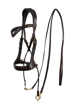 Sale fra F.R.A. Glory Jaw-Crossed Bitless Bridle (System 5), Brown