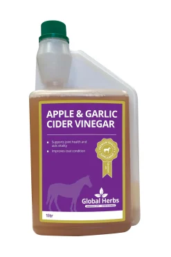 Sale globalherbs Global Herbs Apple & Garlic Cider Vinegar Equine, 1 L Ei Maaritelty