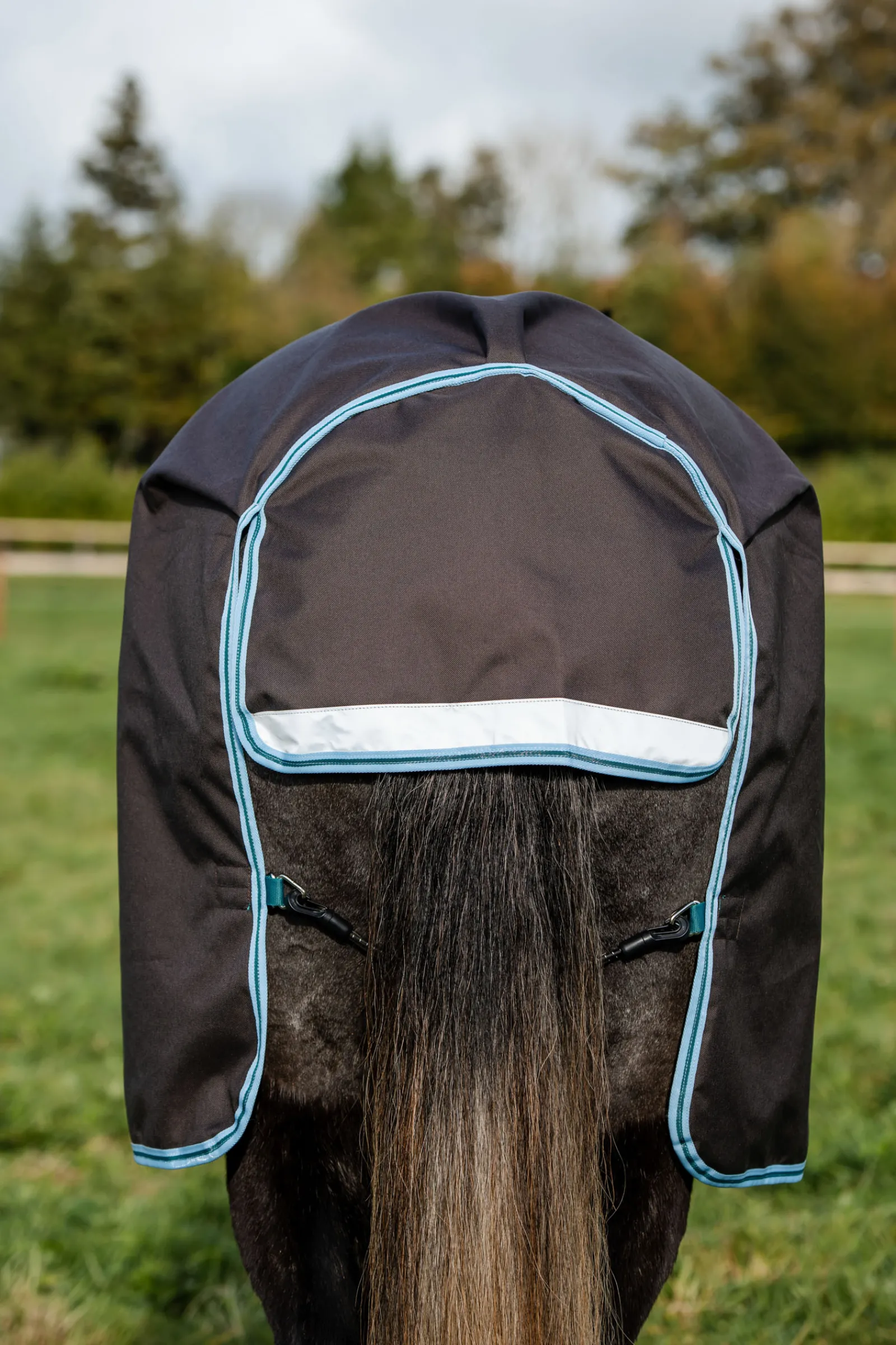 horseware Amigo Bravo 12 Plus Ulkoloimi Levykiinnityksella, 250 G Excalibur/Aqua & Turquoise
