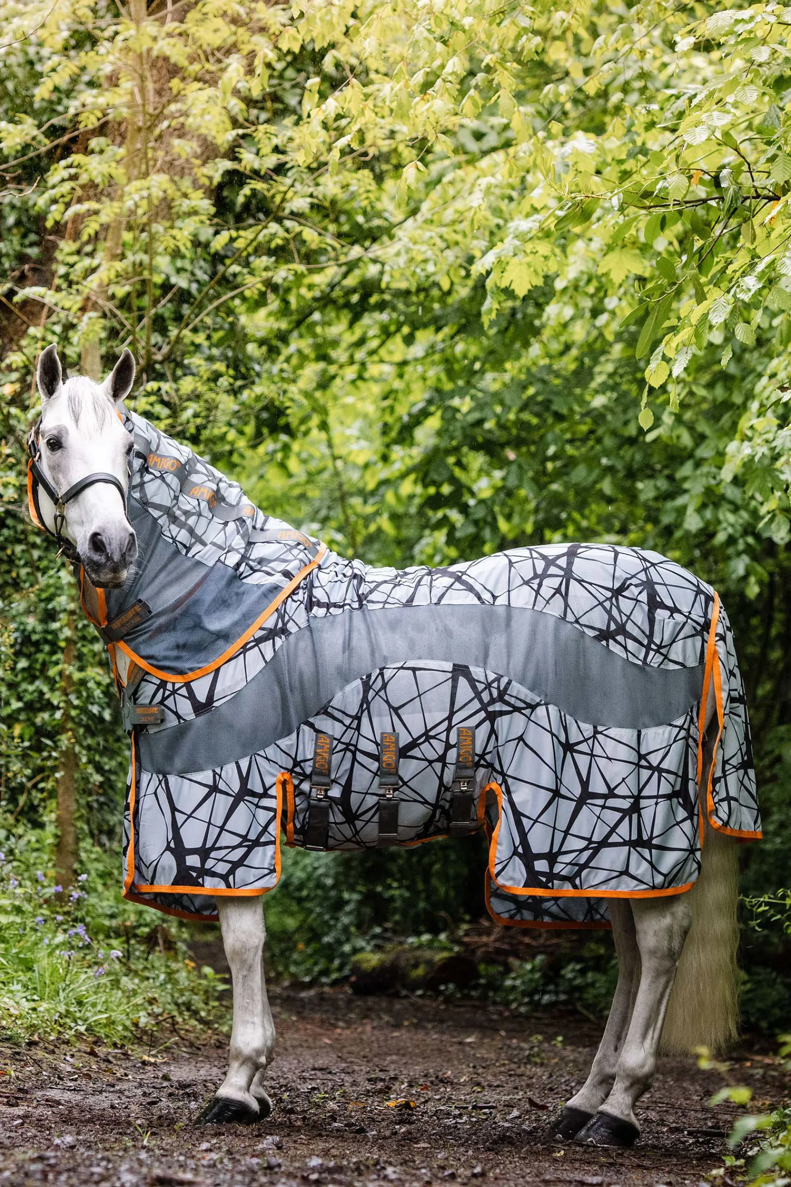 Hot horseware Amigo Camofly Hyonteisloimi Grey/Orange