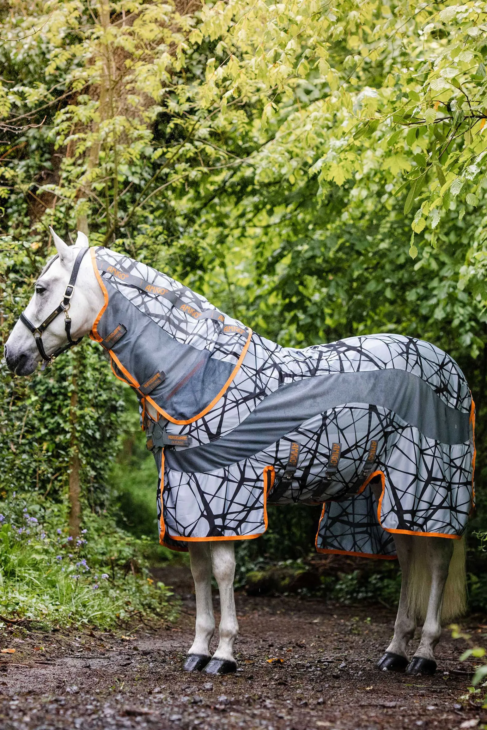 Hot horseware Amigo Camofly Hyonteisloimi Grey/Orange