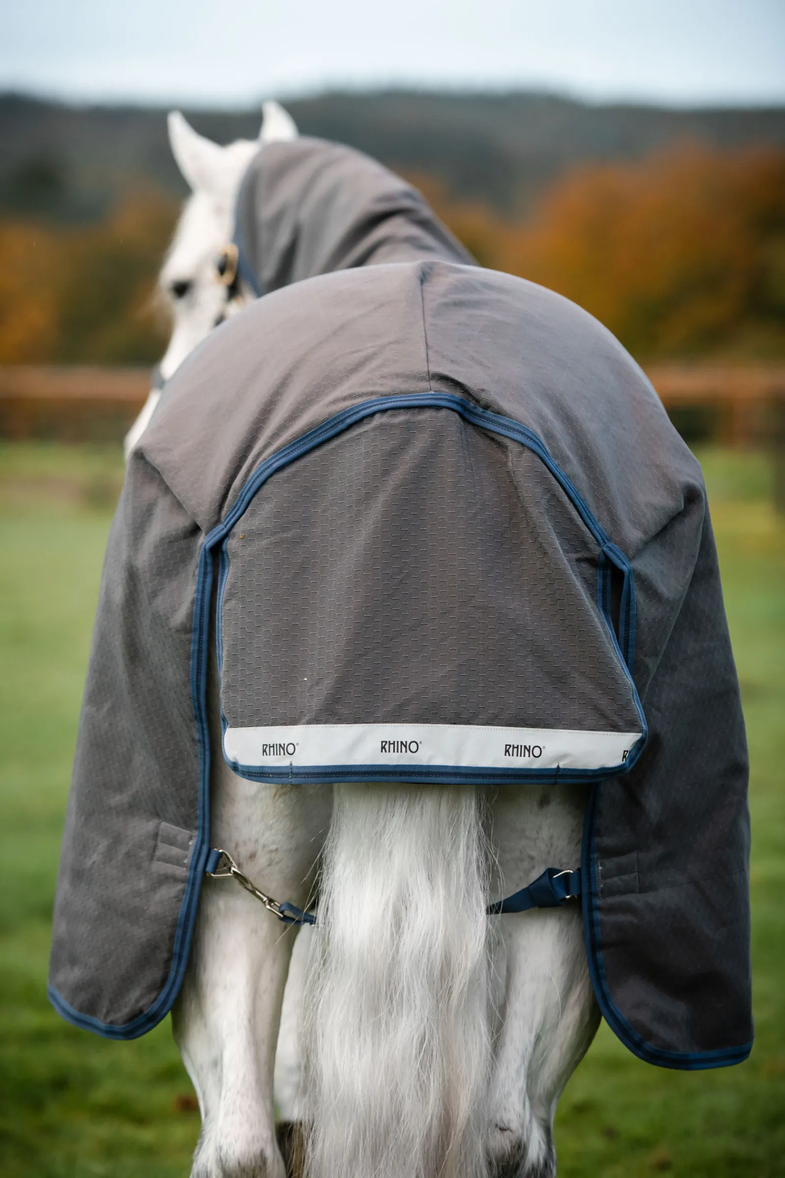 Outlet horseware Rhino Hexstop Plus Vari-Layer Ulkoloimi, 250 G Grey/ Indigo Dark Blue