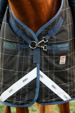 Hot horseware Rhino Reflectech Plus Vari-Layer Ulkoloimi, Sis. Irrotettavan Kaulakappaleen, 250 G Midnight Dark Blue/ Indigo Blue