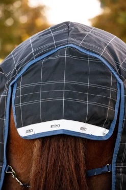 Hot horseware Rhino Reflectech Plus Vari-Layer Ulkoloimi, Sis. Irrotettavan Kaulakappaleen, 250 G Midnight Dark Blue/ Indigo Blue
