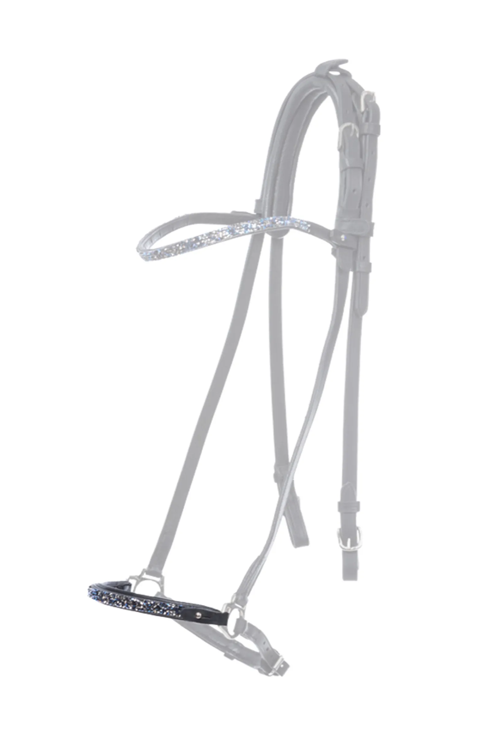 Outlet kavalkade Blar Dropped Noseband Piece For Kjartan Icelandic Bridle Black/Blue