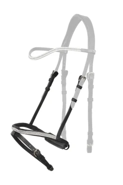 Discount kavalkade Hvitur English Noseband For Aradis Icelandic Bridle Black