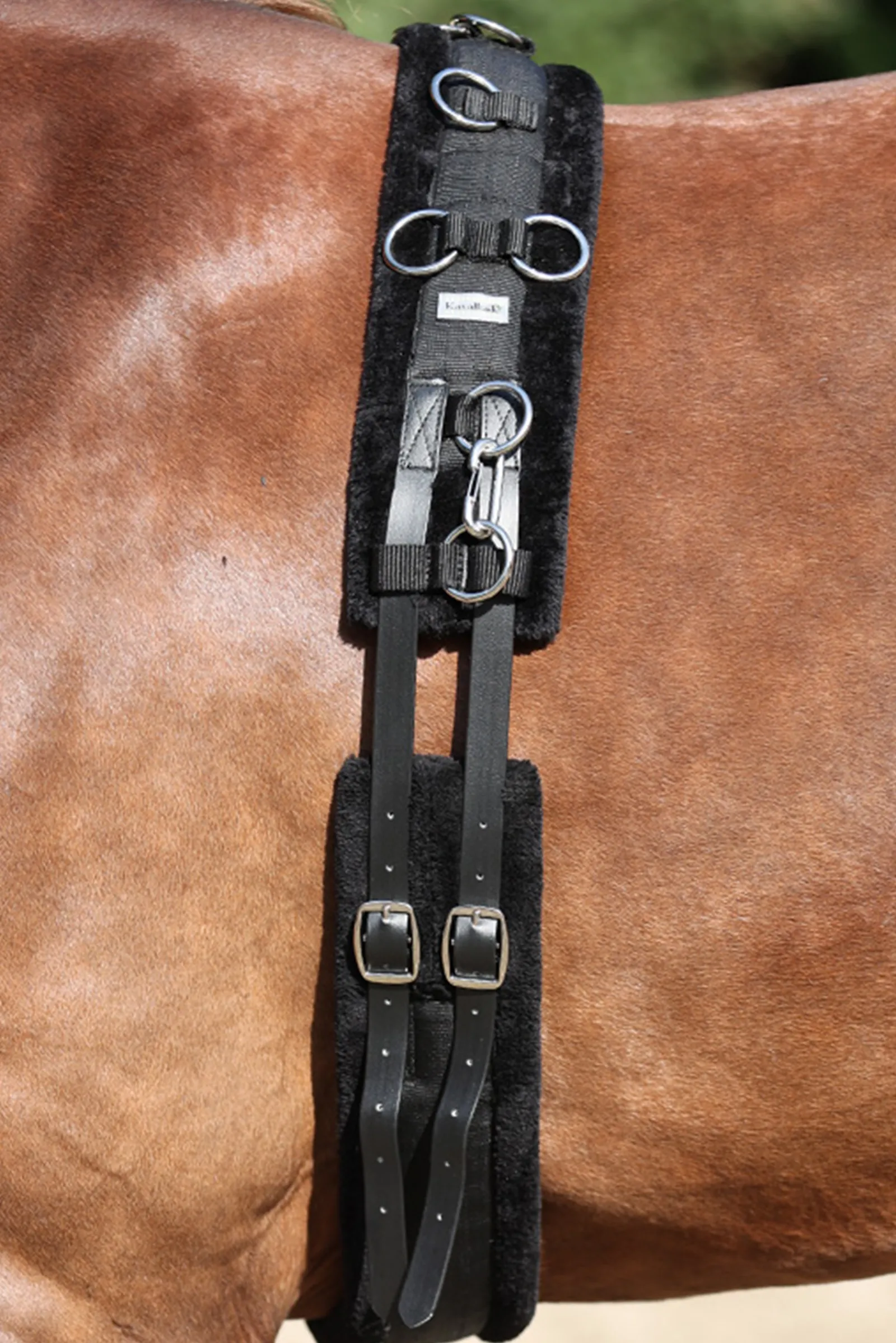 New kavalkade Lunging Girth With Fake Fur Black