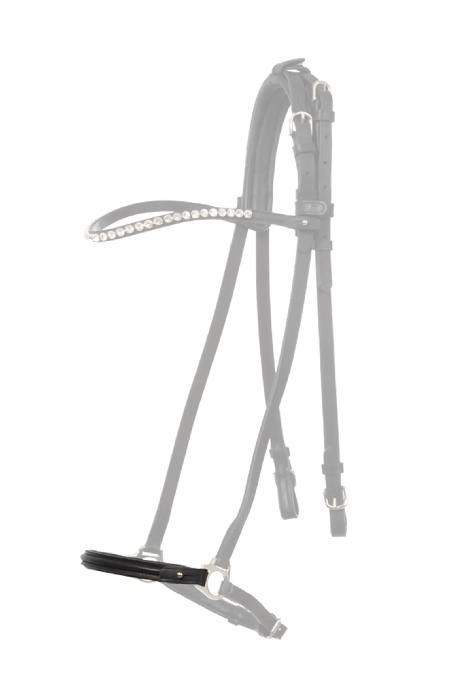 Sale kavalkade Svartur Dropped Noseband Piece For Kjartan Icelandic Bridle Black