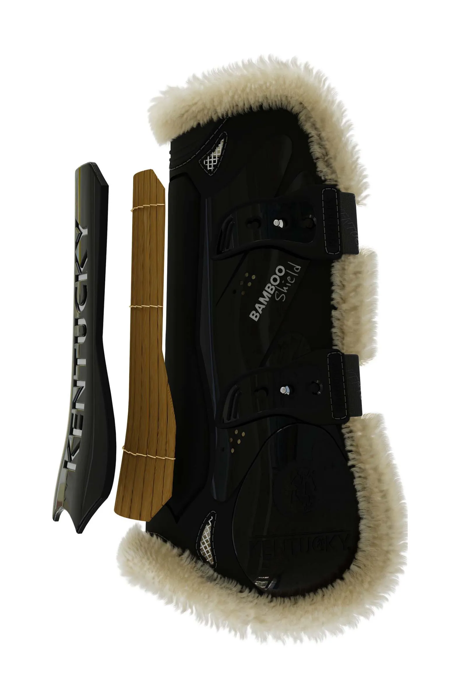 Outlet kentucky Horsewear Vegan Sheepskin Bamboo Elastic Jannesuojat Black