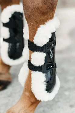 Outlet kentucky Horsewear Vegan Sheepskin Bamboo Elastic Jannesuojat Black