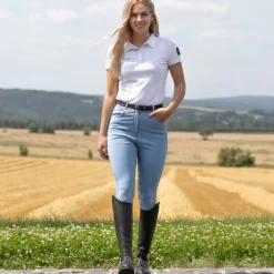 * Naisten Farkkuratsastushousut Korkealla Vyötarolla Ja Silikonipainatetuilla Kokopaikoilla