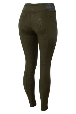 * Naisten Kokopaikkaiset Ratsastusleggingsit Mustalla Glitter-Vyötarolla